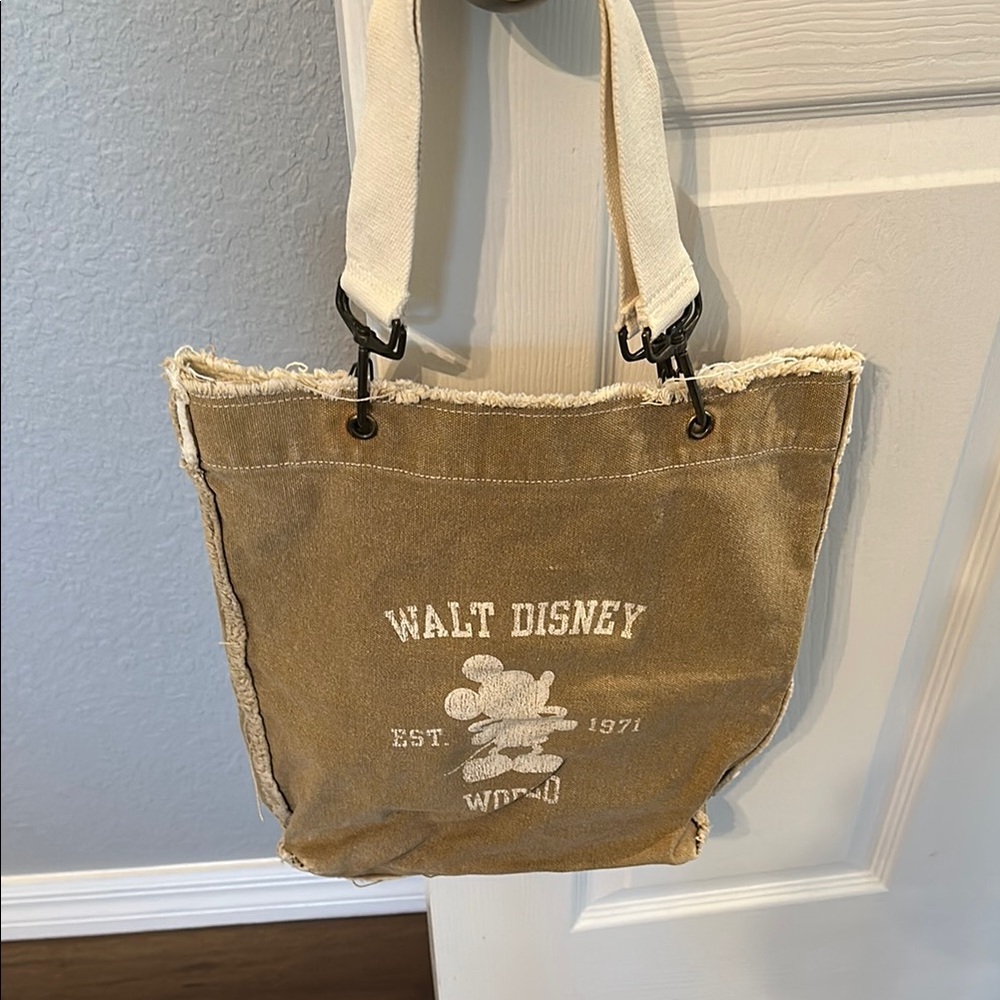 Disney Tan Tote Bag with Cream Accents